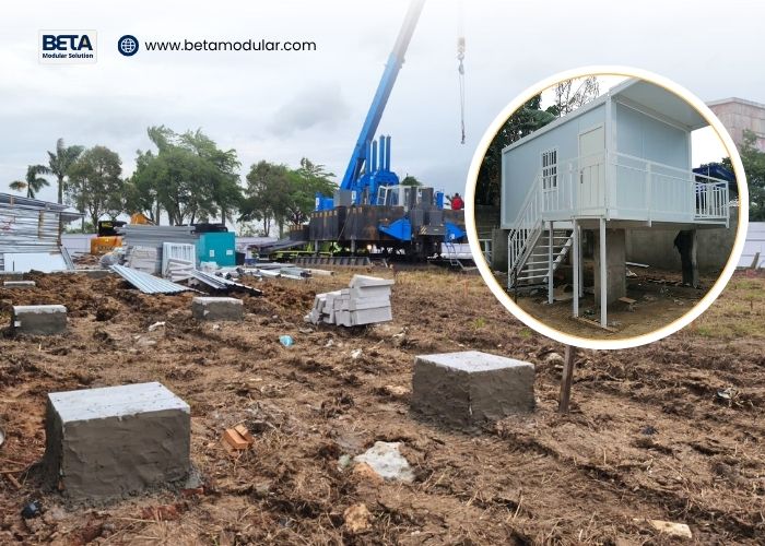 pondasi rumah modular tipe mini pile