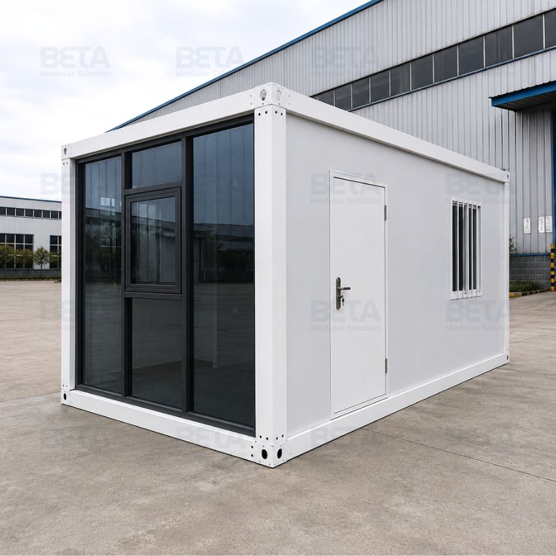 Rumah modular detachable kaca 3m